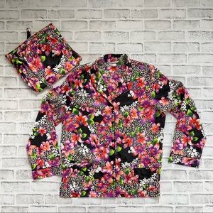 Victoria's Secret Pajama Set Size LARGE Long Sleeve Long Pant #BB526